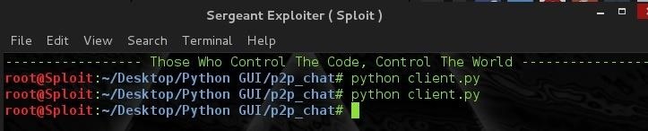 SPLOIT: How To Build a Peer to Peer Chat Application in Python ( GUI - Linux )
