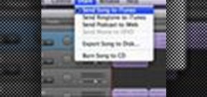 Send songs to your iTunes library in GarageBand '09