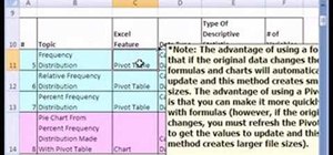 Create a distribution for categorical data in MS Excel