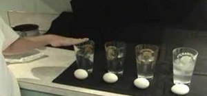 Float eggs on salt water versus fresh water