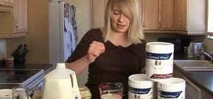 Make a raw strawberry whey protein shake