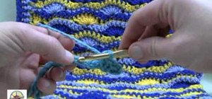 Start and finish a wave-stitch crochet blanket or throw