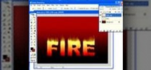 Create flaming text in Photoshop CS2