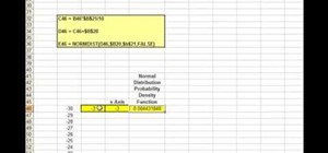 Graph the probability density function in an Excel file