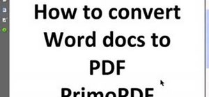 Use PrimoPDF to convert any Microsoft file to a PDF file