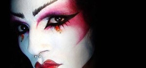 Create a twisted geisha makeup look