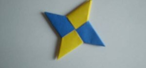 Fold a modular, two-sheet, paper shuriken (ninja star)