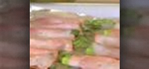 Make a ham-wrapped asparagus appetizer