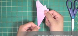 Fold a kirigami cherry blossom with five petals