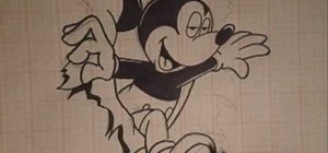 Detail and ink a graffiti-inspired Mickey Mouse