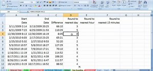 Round when making time calculations in Microsoft Excel 2007