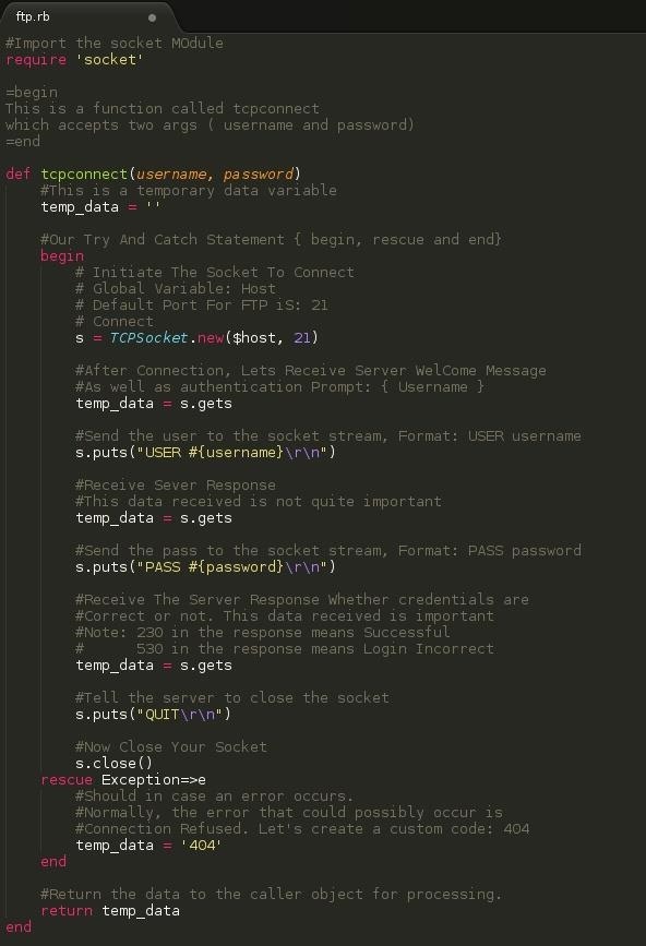 HIOB: The Ruby Programming Language, Part 1: (Building an FTP Cracker)