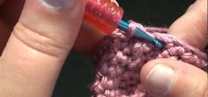 Left-hand crochet a Valentine puffy heart
