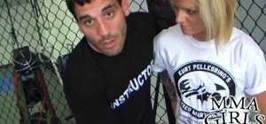 Do a MMA takedown against the cage with UFC fighter Kurt Pellegrino