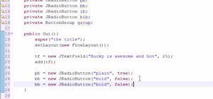 Create a GUI with JRadioButtons when Java programming