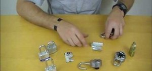 Pick / shim open a padlock with a soda can