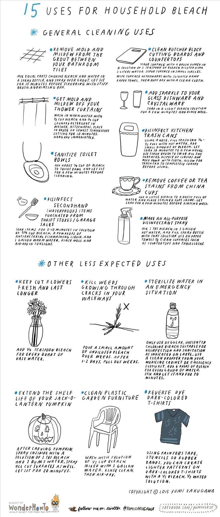 15 Uses for Household Bleach