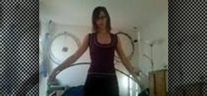 Raise a hula hoop from waist to neck without hands