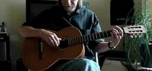 Play a G minor blues progression on acoustic guitar