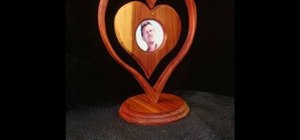 Make a heart picture frame using red cedar wood