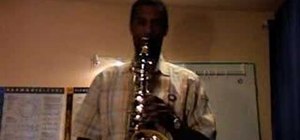 Practice the octave and fourth exercise on the sax