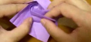 Create an easy origami paper rose
