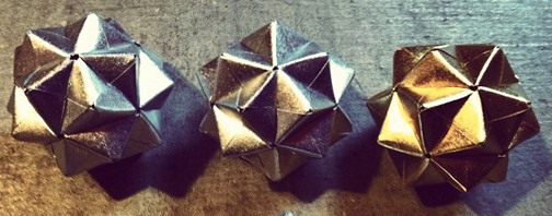 Silver & Gold: DIY Modular Origami Christmas Ornaments