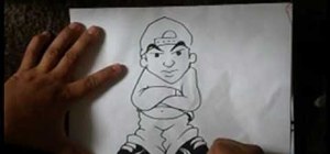 Draw a graffiti male character
