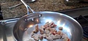 Make biscuits and gravy with leftover meatloaf