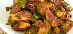 Make Indian brussels sprout subzi