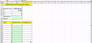 Create an interest-only loan schedule in Microsoft Excel