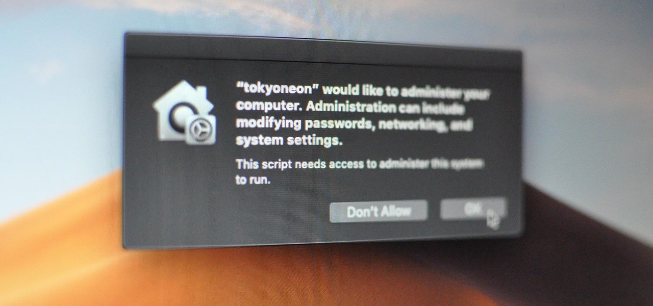 How to Bypass Mojave's Elevated Privileges Prompt by Pretending to Be a Trusted App