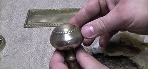 Refurbish brass door furniture with cleaning polish
