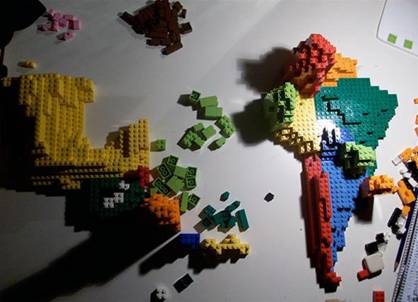Infographics built of LEGO