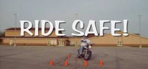 Master the obstacle swerve on a motorcycle