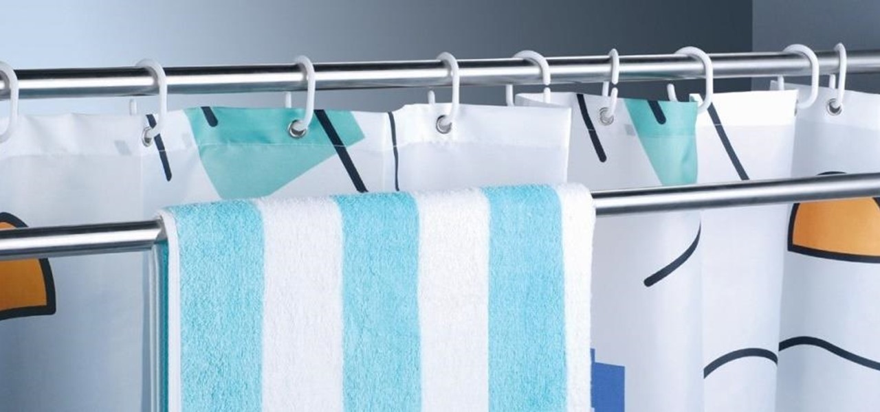Use Extra Shower Curtain Rods To, How To Put Up A Tension Rod Shower Curtain