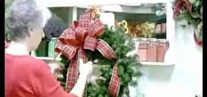 Make a Christmas style wreath bow