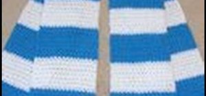 Crochet a scarf using a left hand galaxy stitch