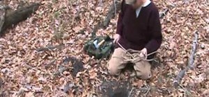Build an Apache foot trap snare for catching large game