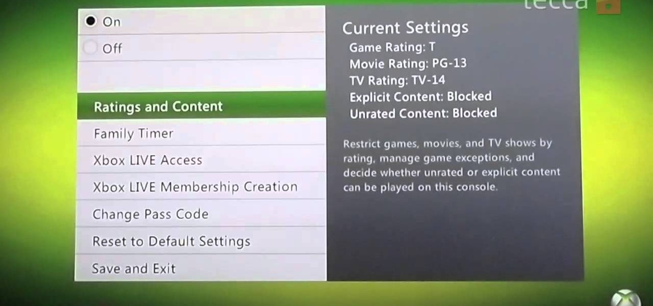 Cuidar vacunación Advertencia How to Set the family controls settings on your Xbox 360 « Xbox 360 ::  WonderHowTo