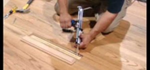 Remove & replace a hardwood floor board