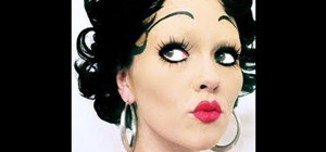 Do the hair and makeup for a Betty Boop Halloween costume