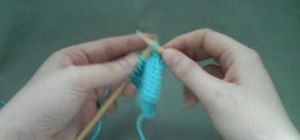 Correct a dropped stitch when knitting