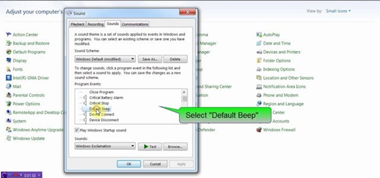 Disable System Beep in Windows 7 and 8