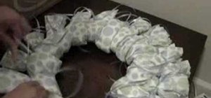 Make a diaper wreath for a baby shower