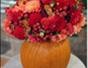 Make a pumpkin flower vase