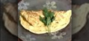 Make crab and spring onion omelette