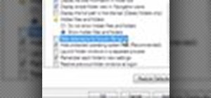 Adjust folder option in Windows Vista