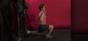 Exercise with the cable split squat