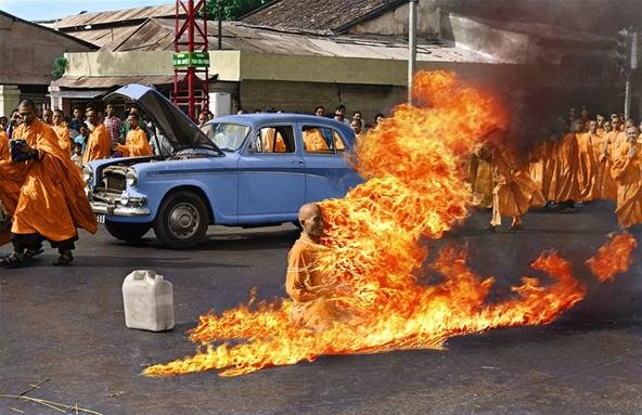 See the Famous Burning Monk in Shocking Color